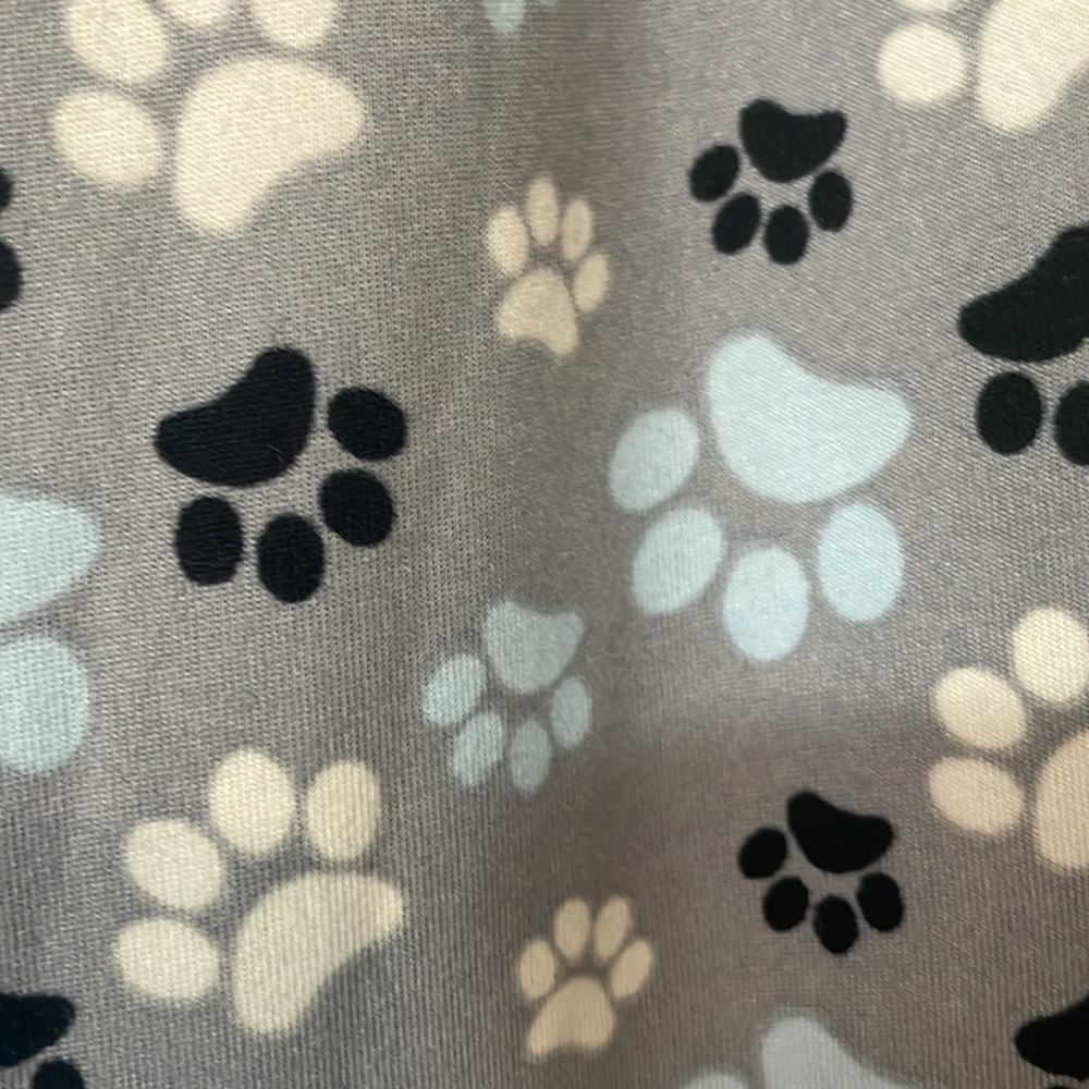 Grey paw print lounge pants, - Picture 3 of 4